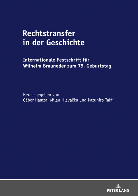 Cover image for book Rechtstransfer in der Geschichte