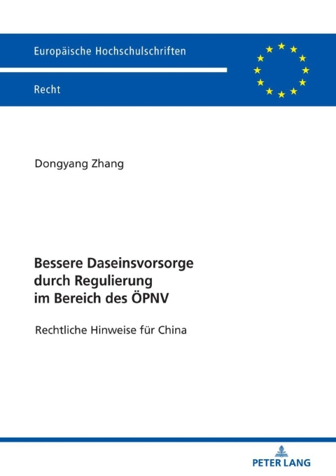 Cover image for book Bessere Daseinsvorsorge durch Regulierung im Bereich des OePNV