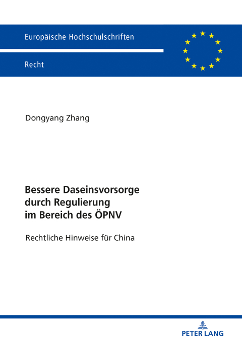 Cover image for book Bessere Daseinsvorsorge durch Regulierung im Bereich des OePNV