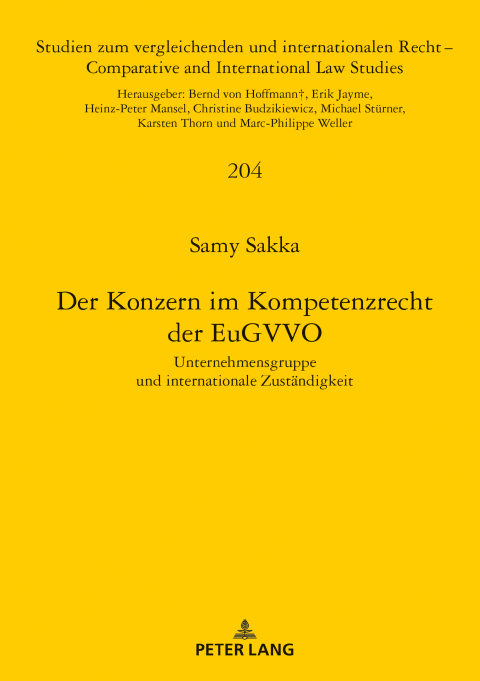 Cover image for book Der Konzern im Kompetenzrecht der EuGVVO
