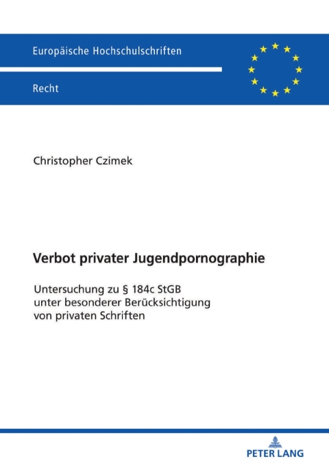 Cover image for book Verbot privater Jugendpornographie