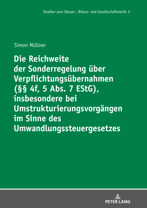 Cover image for book Die Reichweite der Sonderregelung ueber Verpflichtungsuebernahmen (§§ 4f, 5 Abs. 7 EStG), insbesondere bei Umstrukturierungsvorgaengen im Sinne des Umwandlungssteuergesetzes
