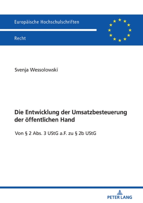Cover image for book Die Entwicklung der Umsatzbesteuerung der oeffentlichen Hand