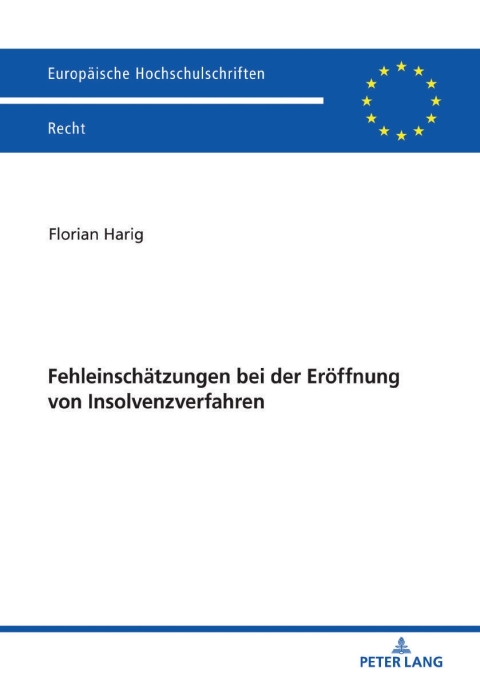 Cover image for book Fehleinschaetzungen bei der Eroeffnung von Insolvenzverfahren