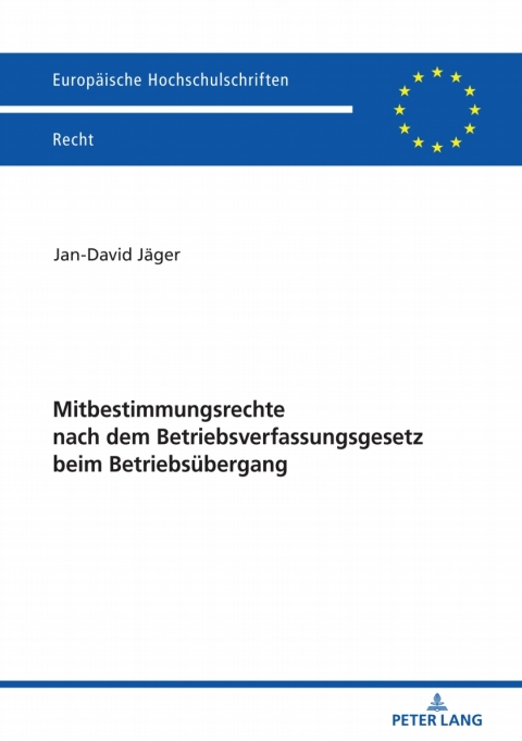 Cover image for book Mitbestimmungsrechte nach dem Betriebsverfassungsgesetz beim Betriebsuebergang