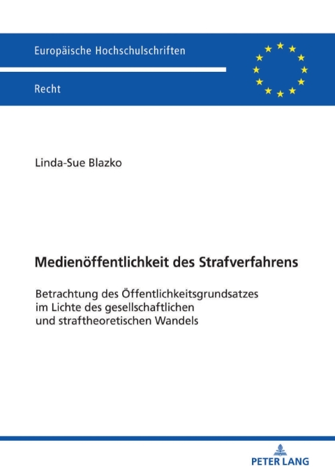 Cover image for book Medienoeffentlichkeit des Strafverfahrens