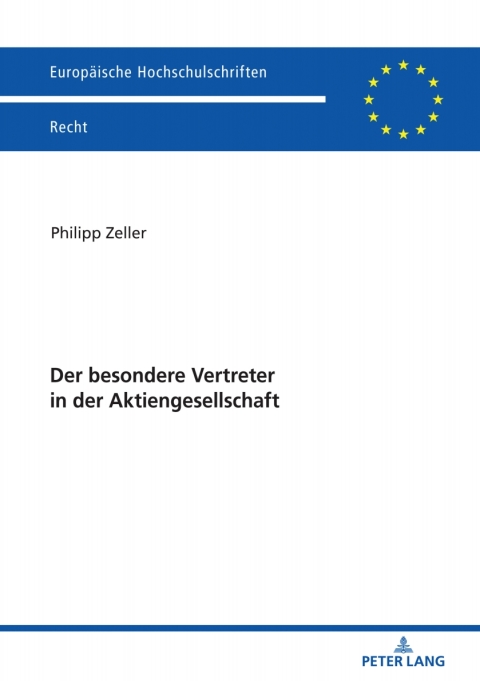 Cover image for book Der besondere Vertreter in der Aktiengesellschaft