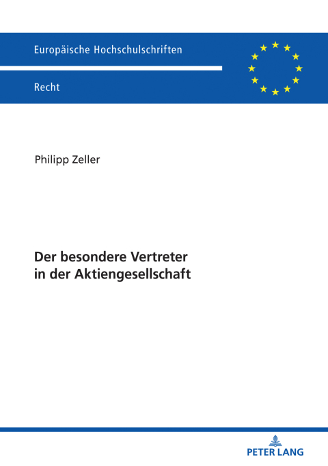 Cover image for book Der besondere Vertreter in der Aktiengesellschaft