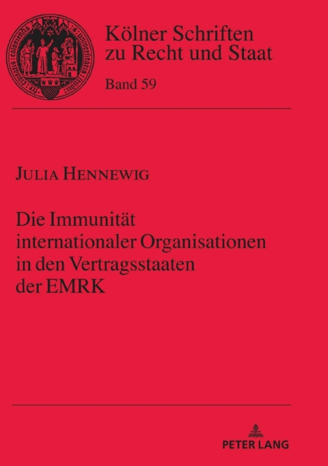 Cover image for book Die Immunitaet internationaler Organisationen in den Vertragsstaaten der EMRK