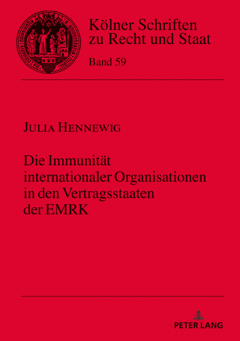 Cover image for book Die Immunitaet internationaler Organisationen in den Vertragsstaaten der EMRK