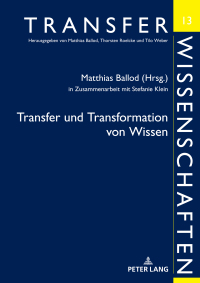 Cover image: Transfer und Transformation von Wissen 1st edition 9783631791455