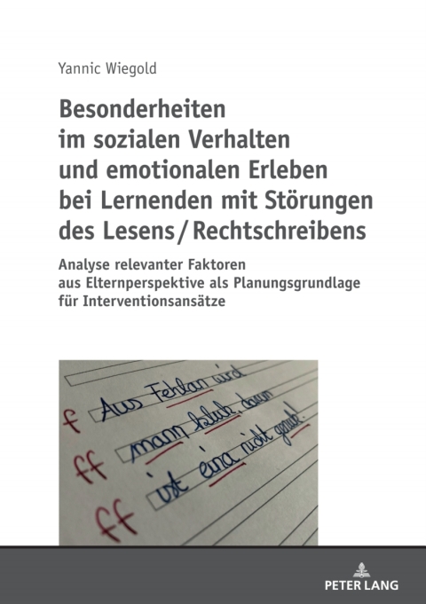 Cover image for book Besonderheiten im sozialen Verhalten und emotionalen Erleben bei Lernenden mit Stoerungen des Lesens / Rechtschreibens