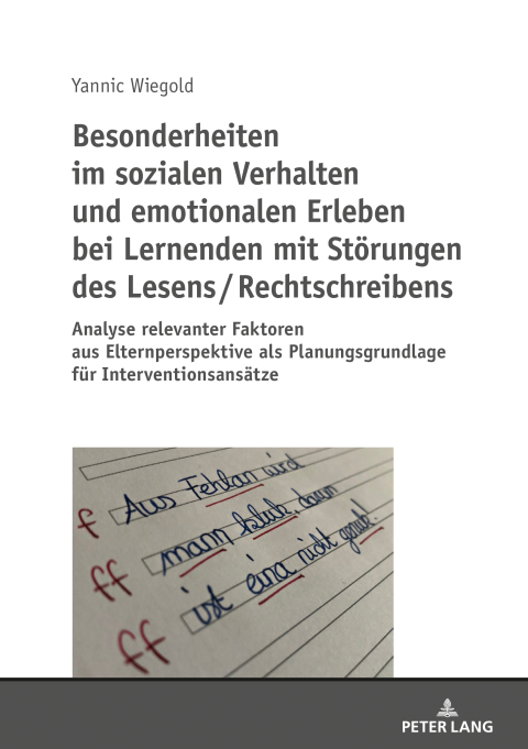 Cover image for book Besonderheiten im sozialen Verhalten und emotionalen Erleben bei Lernenden mit Stoerungen des Lesens / Rechtschreibens