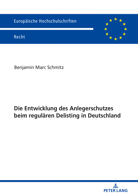 Cover image for book Die Entwicklung des Anlegerschutzes beim regulaeren Delisting in Deutschland