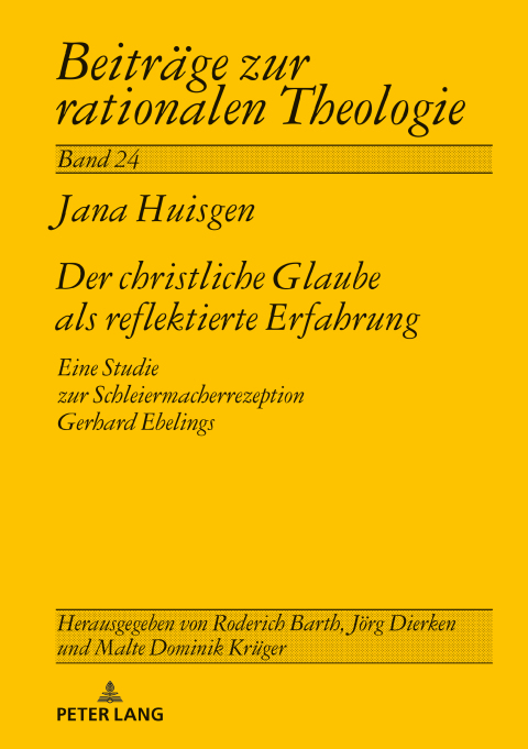 Cover image for book Der christliche Glaube als reflektierte Erfahrung