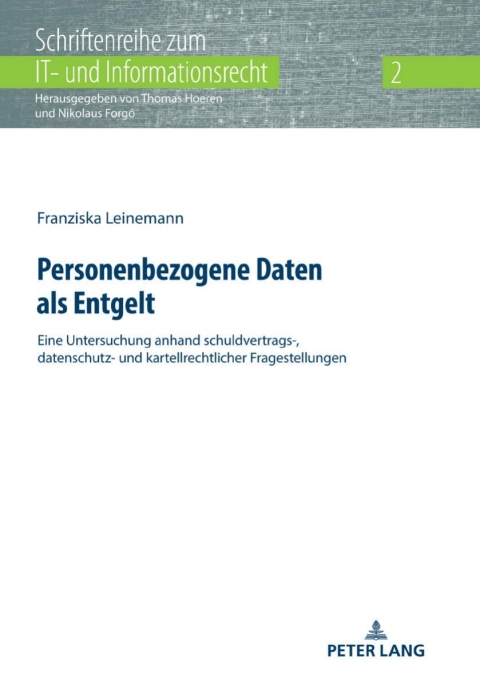 Cover image for book Personenbezogene Daten als Entgelt