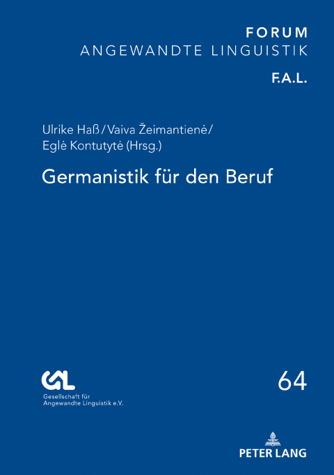 Cover image for book Germanistik für den Beruf