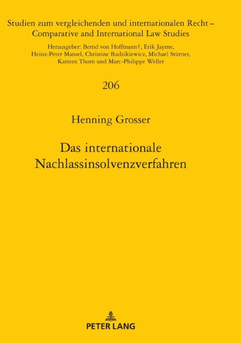 Cover image for book Das internationale Nachlassinsolvenzverfahren