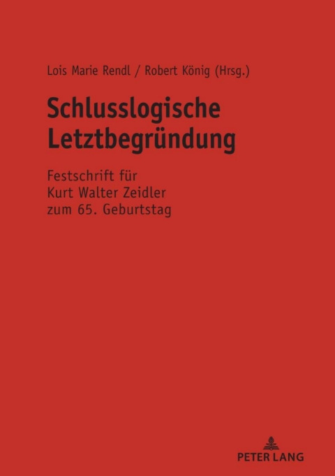 Cover image for book Schlusslogische Letztbegründung