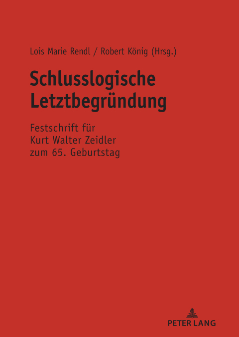 Cover image for book Schlusslogische Letztbegründung