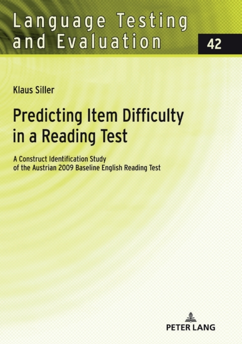 Cover image for book Predicting Item Difficulty in a Reading Test
