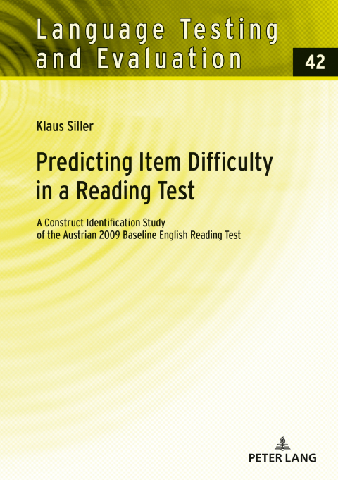 Cover image for book Predicting Item Difficulty in a Reading Test