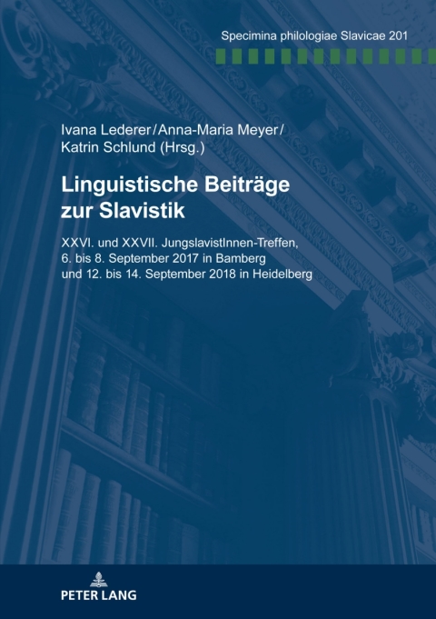 Cover image for book Linguistische Beiträge zur Slavistik