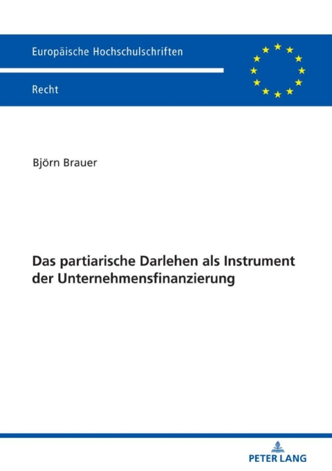 Cover image for book Das partiarische Darlehen als Instrument der Unternehmensfinanzierung