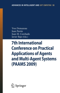 صورة الغلاف: 7th International Conference on Practical Applications of Agents and Multi-Agent Systems (PAAMS'09) 9783642004865