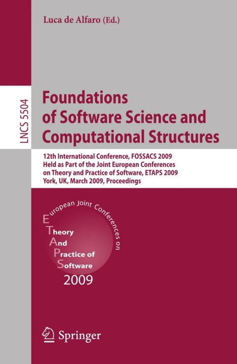 Cover image for book Foundations of Software Science and Computational Structures