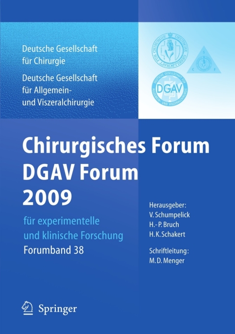 Cover image for book Chirurgisches Forum und DGAV 2009