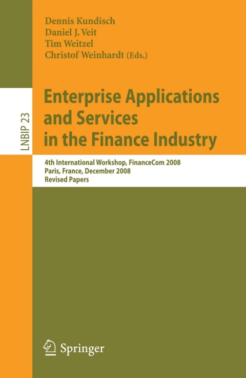 Enterprise Applications and Services in the Finance Industry 