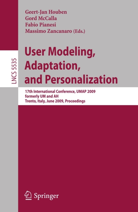 Cover image for book User Modeling, Adaptation, and Personalization