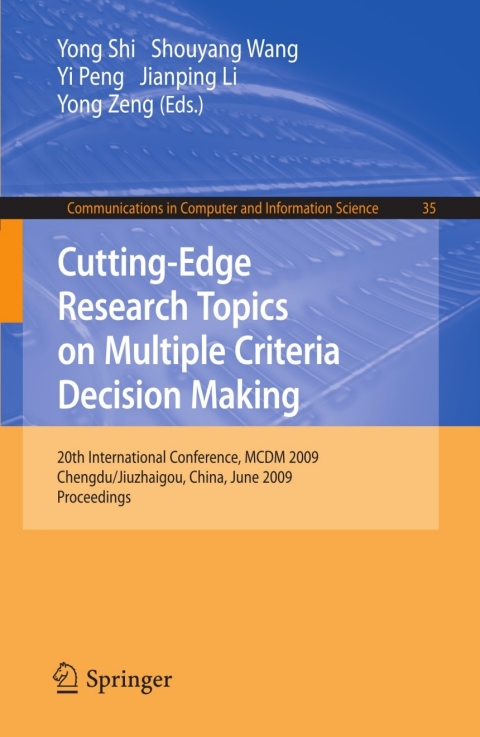 Cover image for book Cutting-Edge Research Topics on Multiple Criteria Decision Making