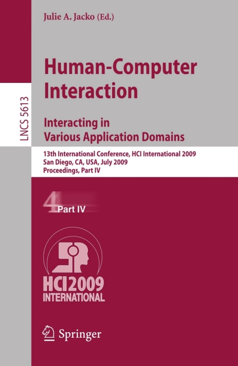 Cover image for book Human-Computer Interaction. Interacting in Various Application Domains