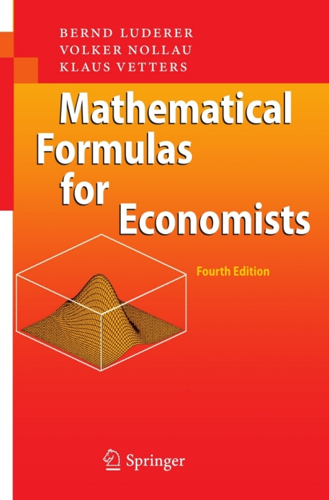 Mathematical Formulas for Economists 