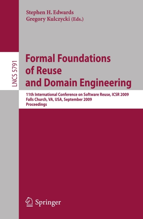 Cover image for book Formal Foundations of Reuse and Domain Engineering
