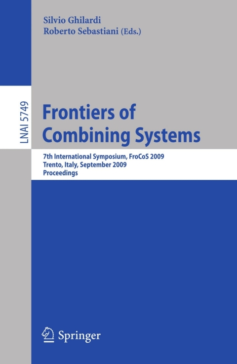 Cover image for book Frontiers of Combining Systems