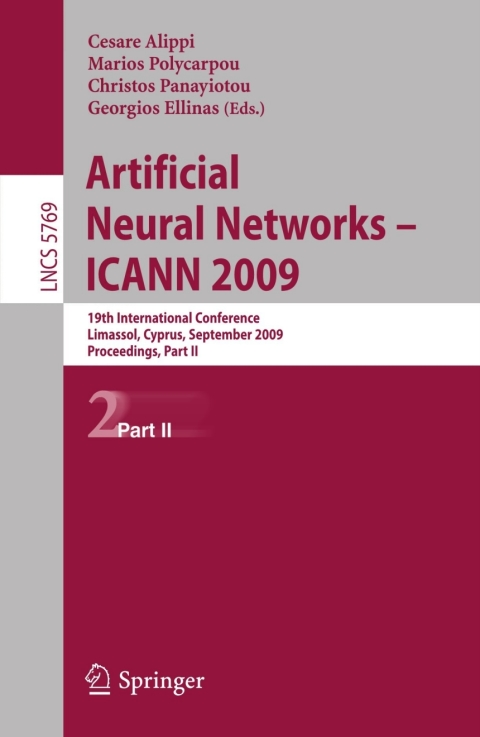 Cover image for book Artificial Neural Networks – ICANN 2009