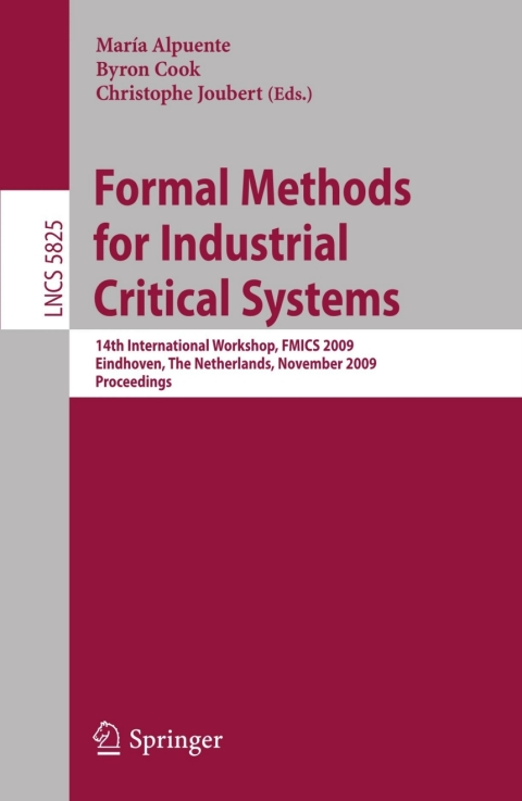 Cover image for book Formal Methods for Industrial Critical Systems