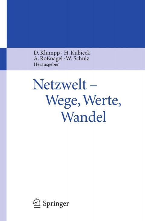 Cover image for book Netzwelt - Wege, Werte, Wandel
