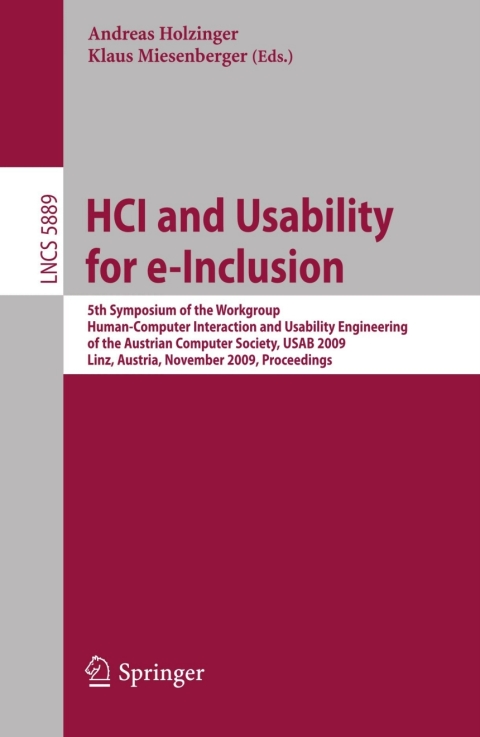 HCI and Usability for e-Inclusion 