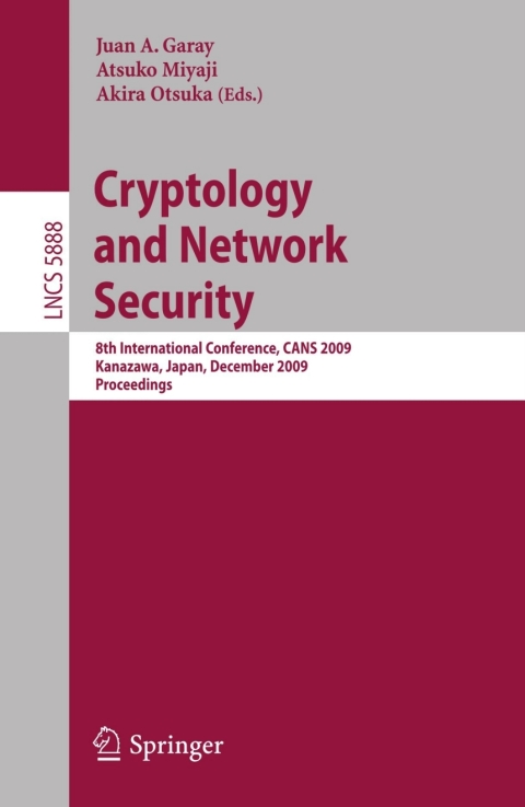 Cover image for book Cryptology and Network Security