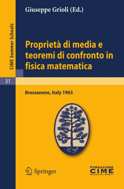Cover image for book Proprietà di media e teoremi di confronto in fisica matematica