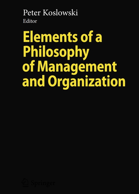 Cover image for book Elements of a Philosophy of Management and Organization