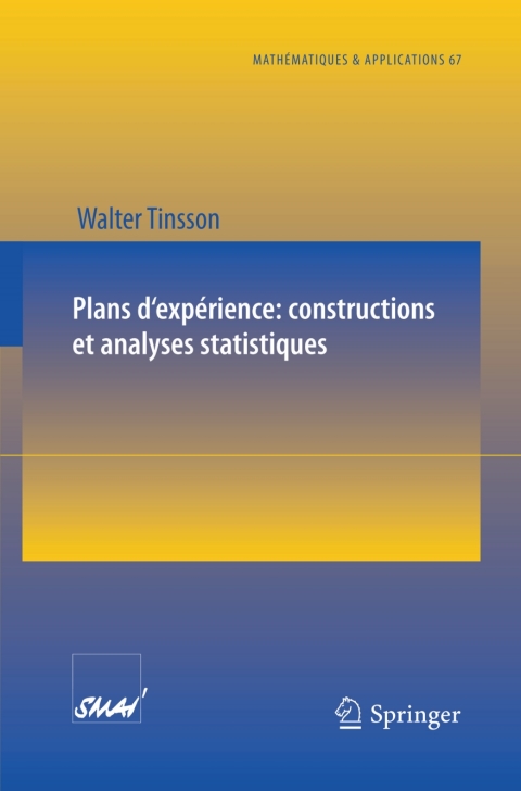 Cover image for book Plans d'expérience: constructions et analyses statistiques