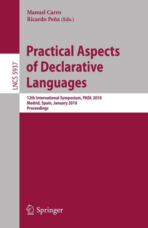 Cover image for book Practical Aspects of Declarative Languages