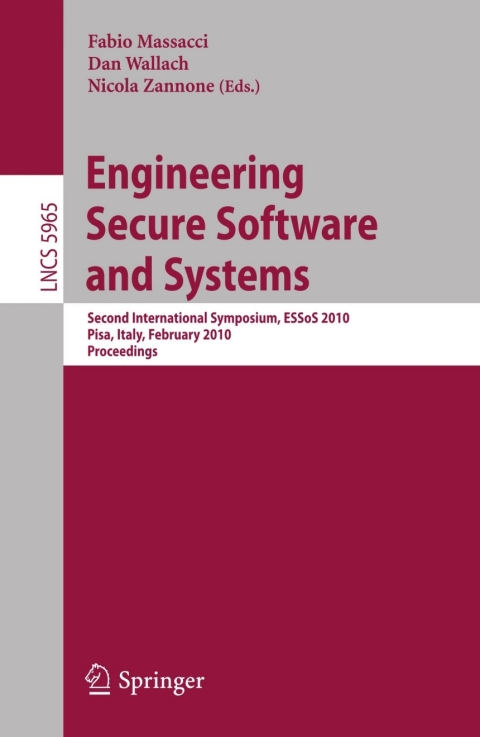 Cover image for book Engineering Secure Software and Systems