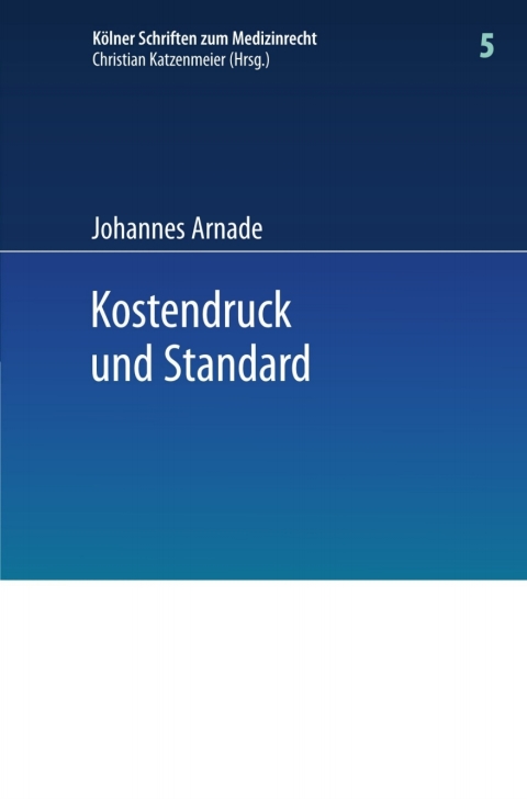 Cover image for book Kostendruck und Standard
