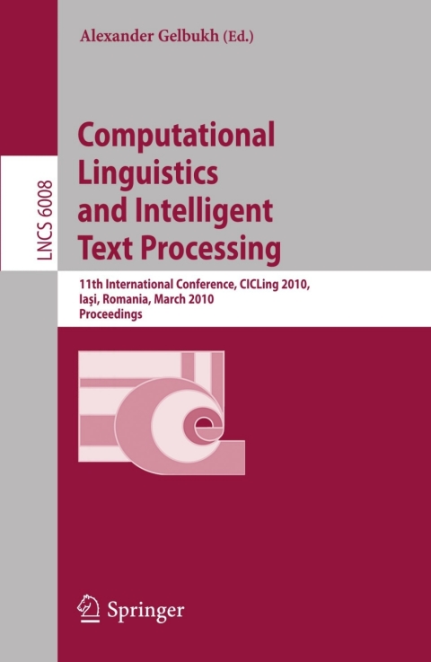 Cover image for book Computational Linguistics and Intelligent Text Processing